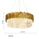 GobekUsa Crystal Oval LED Chandelier Lighting for Dinning Room