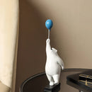 GobekUsa Flying Bear Balloon Figurines: Modern Home Wall Decoration & Gift