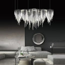 GobekUsa Aluminum Chain Pendant Lights Postmodern Tassel Hanging Lamp for Dining Table