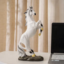 GobekUsa Horse Statue: Morden Art Resin Figurine for Home/Office Decor, 36cm Sculpture Shelf Ornament
