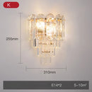 GobekUsa Crystal Gold Stainless Steel LED Dimmable Wall Sconce