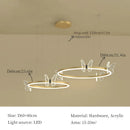 GobekUsa LED Butterfly Chandelier Pendant Light for Modern Living Room