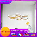 GobekUsa Gold Flower Acrylic Pendant Chandelier - Modern LED Ceiling Light