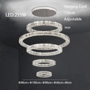 GobekUsa Crystal LED Chandelier: Modern Luxury Chrome Steel & Clear K9 Crystal Lighting