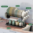 GobekUsa Kitchen Organizer Rack with Drainboard for Dishes, Utensils, and Cups