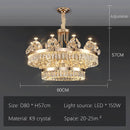 GobekUsa Luxe Crystal Ceiling Chandelier - Elegant Home Decor Hanging Light for Living Room