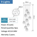 GobekUsa Gold Crystal Staircase Chandelier: Luxury Indoor Lighting for Dining Room & Hallway