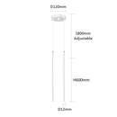 GobekUsa Black Slim 50cm 60cm LED Pendant Lamp for Restaurant Bar, Nordic Minimalist Style