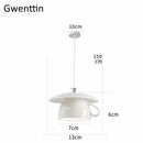 GobekUsa Ceramic LED Pendant Lights: Nordic Teapot Design for Modern Living and Kitchen.