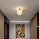 GobekUsa Gold Metal Crystal Pendant Light for Bedroom Dining Room Aisle Corridor