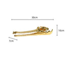 GobekUsa Golden Crocodile Skull Resin Sculpture Home Decor Figurine
