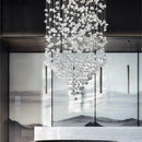 GobekUsa Crystal LED Chandelier: Luxury Staircase & Hallway Lighting Fixture