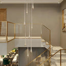 GobekUsa Gold-Plated LED Ceiling Chandelier for Staircase, Living Room, Kitchen, Attic