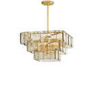 GobekUsa Gold Glass Chandelier Luxe Living Room Lighting Fixture Luxurious Hanging Lamp