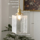 GobekUsa Brass Glass LED Pendant Light: Nordic Modern Simple Home Decor Hanging Lamp