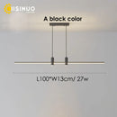 GobekUsa Adjustable LED Pendant Light in Black/Gold for Office Dining Living Room