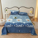 GobekUsa Cartoon Print Flannel Sofa Cover – Lightweight Plush Blanket for Adults