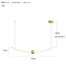 GobekUsa Acrylic LED Chandelier: Modern Living Room Pendant Lamp
