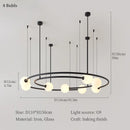 GobekUsa LED Round Chandelier Pendant Light for Ceiling Living Room Bedroom Decor
