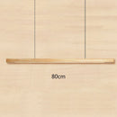 GobekUsa Black Walnut Dining Pendant Light: Simple Log Strip Design for Dining Room, Office