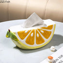 GobekUsa Lemon Ceramic Tissue Box - Cute Table Decoration - Bedside Paper Towel Case
