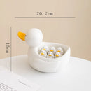 GobekUsa Duck Chopstick Holder Tray White Rabbit Porcelain Plate Home Decor