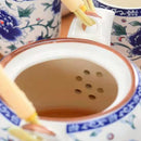GobekUsa Blue and White Porcelain Teapot 900ml Clay Heated Kettle Puer Tea Cup Set