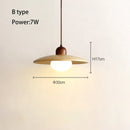 GobekUsa Cream Japanese Style Wood Pendant Chandelier for Bedroom and Dining Room
