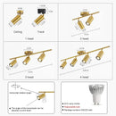 GobekUsa Adjustable LED Ceiling Spotlight for Dining Kitchen Bedroom Background Lighting