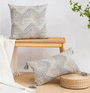 GobekUsa Boho Loop Tufte Embroidered Cushion Cover Moroccan Geometric Decor Pillow