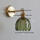 GobekUsa Clear Glass LED Wall Lights Up Down Rotate Copper Nordic Sconce Fixtures