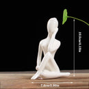 GobekUsa Abstract Yoga Figure Porcelain Statue Home Decor Sculpture
