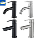GobekUsa Black Stainless Steel Bathroom Faucet Basin Mixer for Hot and Cold Water
