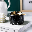 GobekUsa Gold Plated Marble Texture Ashtray - Smoking Accessories Weed Tray