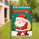 GobekUsa Christmas Deer & Santa Garden Flags - Outdoor Xmas Decorations