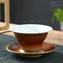 GobekUsa Ceramic Latte Coffee Cup and Saucer Set for Afternoon Tea and Breakfast