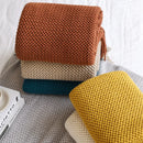 GobekUsa Cozy Nordic Knit Sofa Blanket with Tassels & Fleece Throw