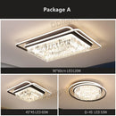 GobekUsa Crystal Industrial Pendant Lamps Set for Modern Living Room Bedroom Kitchen Decor