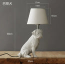 GobekUsa Black/White Puppy Dogs Table Lamps for Home Decor Lighting