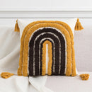 GobekUsa Boho Style Tufted Tassels Yellow Cushion Cover for Home Decor
