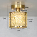 GobekUsa Column Glass Crystal Ceiling Light for Nordic Modern Home Decor