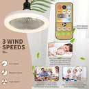 GobekUsa Ceiling Fan + Lighting with Remote Control for Bedroom Home, Silent Operation