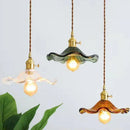 Nordic Colorful Glass Pendant Light With Polished Copper