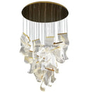 GobekUsa LED Art Acrylic Pendant Light for Modern Luxury Staircase Chandelier