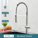 GobekUsa Brass Kitchen Sink Faucet with Dual Stream Sprayer Nozzle, Hot Cold Water Mixer Tap