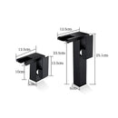 GobekUsa LED Waterfall Basin Faucet Brass Temperature Colors Change Mixer Tap