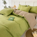 GobekUsa Geometric Floral Bedding Set with Quilt Cover, Duvet Cover, Sheet, and Pillows