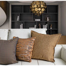 GobekUsa Luxe Jacquard Cushion Covers - Brown Gold Coffee Color - 45x45cm