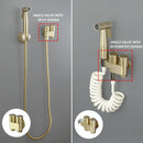 GobekUsa Brass Bidet Faucet Set for Wall Mounted Toilet - Dual Purpose Bathroom Sprayer