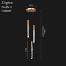 GobekUsa Crystal LED Chandelier: Modern Luxury Staircase & Living Room Hanging Lamp